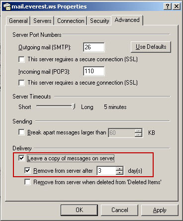 Dejar copia de correos en servidor